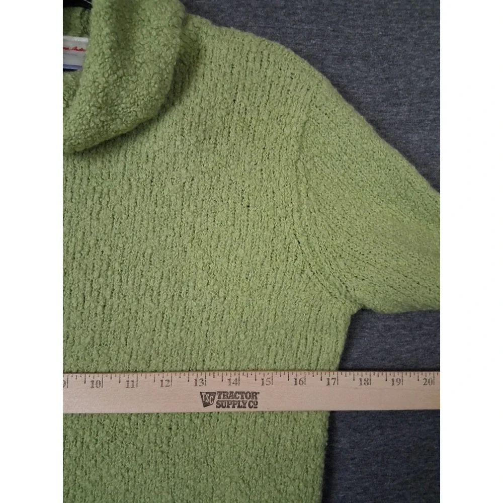 Hanna Andersson Womens Sweater‎ Medium Green Turtleneck Plush Wool Blend